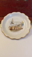 Porcelain small plate Badacsonyi souvenir retro