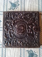 Règi bőr mappa - Salgó Pál "Uridivat- Különlegességek "- üzletének egyik darabja- 1927 k