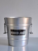 Perrier-Jouët alumínium pezsgőveder kengyel alakú fülekkel – 1960–1970-es évek, gyűjtői állapotban