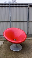 Eredeti, retro, modern (mid-century), piros RADAR forgó fotel eladó
