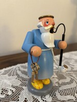 Karácsonyi pipás füstölő fa figura, Péter apostol