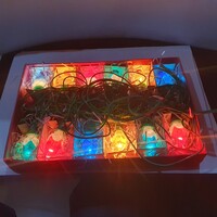 Retro meseszép karácsonyi Zlatokov toboz fényfüzér izzósor szép állapotban szocreál Csehszlovák