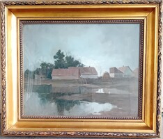 Pintér József : Tanya  tájkép