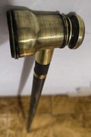 Réz tàvcső làtcső kapitány tàvcsöves bot,Sétapálca sétabot tőrös bot kard jó állapotban