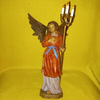 "Italy 4800 ". Jelzett, olasz, szárnyas angyal figura, szobor, karácsonyi dekoráció.