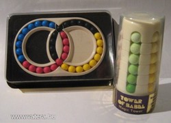 Bábel torony+Varázs Gyűrű logikai játék 1982 bontatlan csomagolás - Rubik-éra - retro