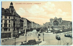 Budapest - Keleti pályaudvar    - antik képeslap