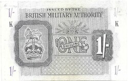 1 shilling shillings 1943 British Military Authority Anglia katonai