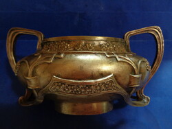 GYÖNYÖRŰ SZECESSZIÓS RÉZ ÖNTVÉNY FÜSTÖLŐ - BONSAI KASPÓ