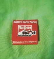 Régi, retró reklám gyufa az 1993.augusztus 13-15-ei Hungaroring Magyar Nagydíjról, Forma-1,Marlboro