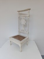 Antik térdeplő fonatos imaszék ima szék barokk motívum faragott keresztény bútor 503 5895