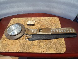 Retro fali húzkodós naptáros hőmérő szocreál kádár dekoráció