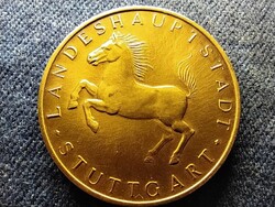 Ragyogó paripa, ló, lovas Németország Stuttgart emlékérem