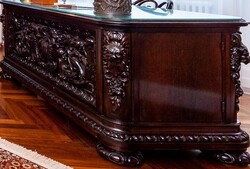 Neoreneszánsz íróasztal, És szekrény eladó!