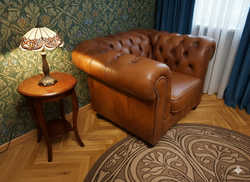 Chesterfield bőr club fotel