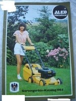 Al-ko lawnmower catalog, brochure 1985