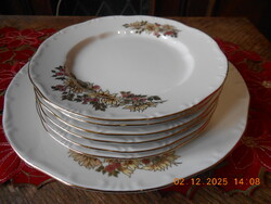 Zsolnay kézzel festett süteményes készlet dobozában