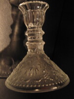 Retro Pavel Pánek kristály üveg Sklo union hagymamintás gyertyatartó
