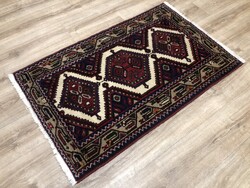 HAMADAN - IRÁNI kézi csomózású gyapjú perzsa szőnyeg, 80 x 132 cm