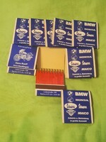 12 db régi, retró reklám gyufa Freiburg városából, az 1970-es évekből, motorversenyről,hibátlan