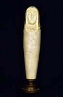 Circa 1925 Egyptian mummy figural antique seal stamp!