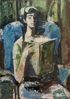 Sarkantyú Simon (1921 - 1989) : Olvasó lány