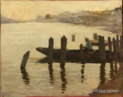 Várdeák Ferenc (1897 - 1971): Csónakban