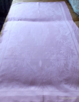 Gyönyörű mintájú rózsaszínű damaszt törölköző, konyharuha, terítő. 100x55 cm