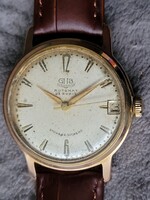 GLASHÜTTE GUB antik férfi karóra 67.1  23 kövesautomata szerkezettel aranyozott tok új szíjjal