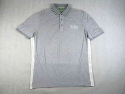 EREDETI HUGO BOSS (2XL / 3XL) RÖVID UJJÚ FÉRFI SZÜRKE GALLÉROS PÓLÓ