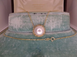 Arany nyakék egy szép nagy mabe gyönggyel