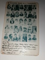 Történelmi fényképkollázs 1899 -ből a k.k. Hof-Burgtheater színház társulata, Blaha Lujza is.  1012.