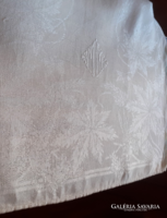 4 db.Monogramos damaszt törölkötő, konyharuha. 50x113 cm