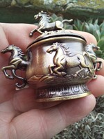 Copper or copper alloy ring holder display case decoration