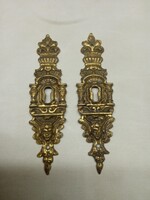 Régi, réz kulcsnyílás takaró - mintás formájú   ---5---