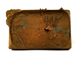 SZARVAS DOMBORMINTÁS BRONZ NÉVJEGYKÁRTYATARTÓ