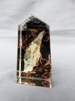 Régi Századfordulós Obeliszk Német-Cseh Üveg Papírnehezék Elba Vízesés Elbfall