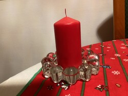 Vintage kristály üveg MCM hamutartó, gyertatartó