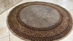 4165 AKCIÓ Indiai Mir kézi gyapjú perzsa kerek szőnyeg 270CM