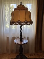 Antik nagy állólámpa eredeti ernyővel (lámpa, kisasztal)