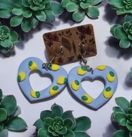 Lila-citrom fülbevaló