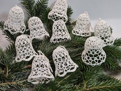 10 darab HORGOLT HARANG - AKCIÓS ÁRON - KÉZMŰVES KARÁCSONYI DEKORÁCIÓ kb. 9 cm