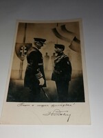 Bízom a magyar ifjúságban! Horthy Miklós levente fiúval, fotóképeslap eredeti aláírásával  1052.