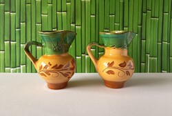 2 DB HÓDMEZŐVÁSÁRHELYI MÓNUS JÁNOS MÁZAS KERÁMIA KIS KANCSÓ