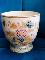 Antik Zsolnay Nagyméretű Családi Pecsétes Kaspó