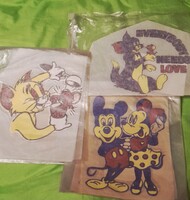 9 db Mickey & Minnie mouse vasalható textil matrica, kb. 20 x 15 cm