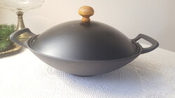 Súlyos,öntöttvas wok serpenyő