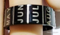 Vadi uj körbe év hónapjai  rozsdamentes acél karikagyűrű  22 mm