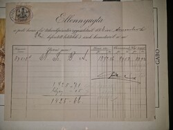 1884, nyugta a pesti első takarékpénztár egylettől