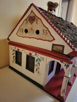 Igazi kincs!  1937-es ritkaság!  Fából készült tornácos, nádfedeles parasztház modell!  50x75x48cm!